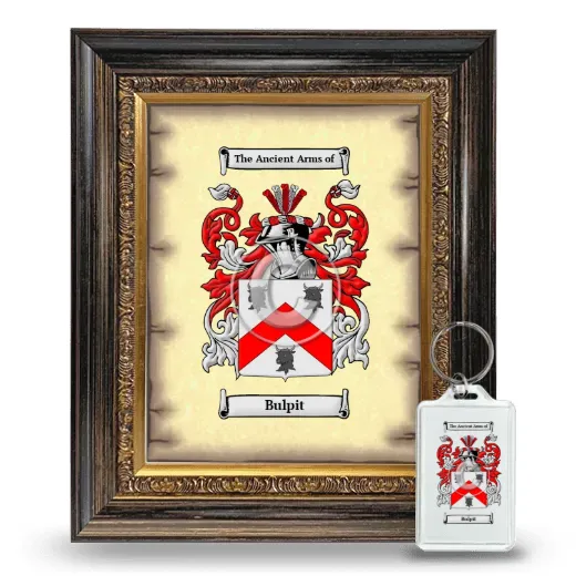 Bulpit Framed Coat of Arms and Keychain - Heirloom