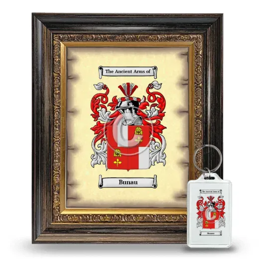 Bunau Framed Coat of Arms and Keychain - Heirloom