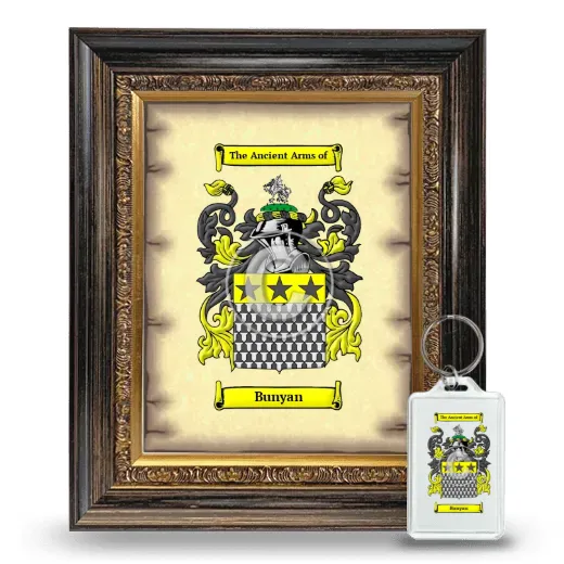 Bunyan Framed Coat of Arms and Keychain - Heirloom