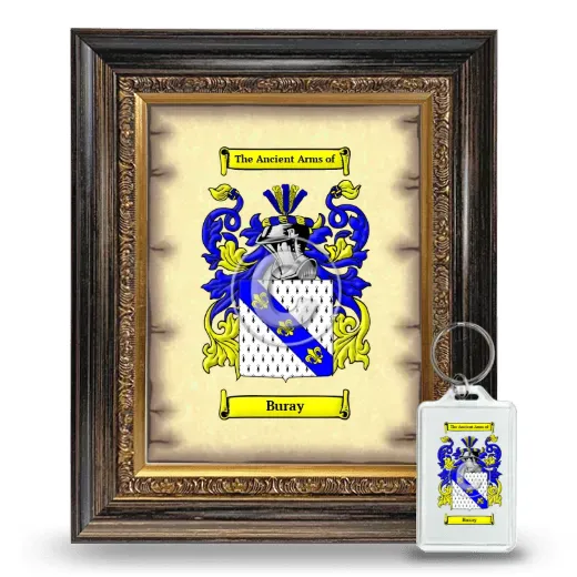 Buray Framed Coat of Arms and Keychain - Heirloom