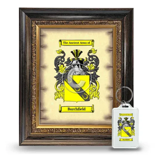 Burchfield Framed Coat of Arms and Keychain - Heirloom
