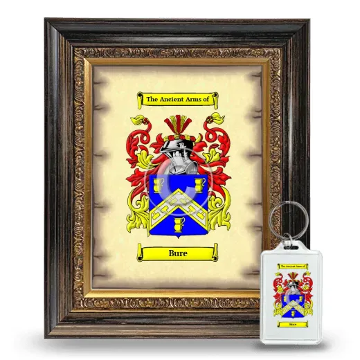 Bure Framed Coat of Arms and Keychain - Heirloom
