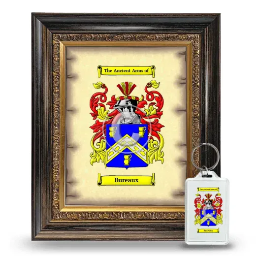 Bureaux Framed Coat of Arms and Keychain - Heirloom