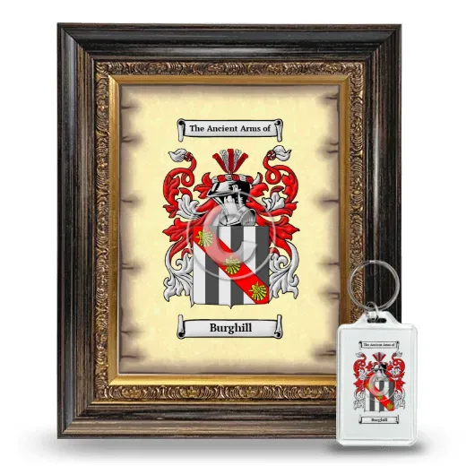 Burghill Framed Coat of Arms and Keychain - Heirloom