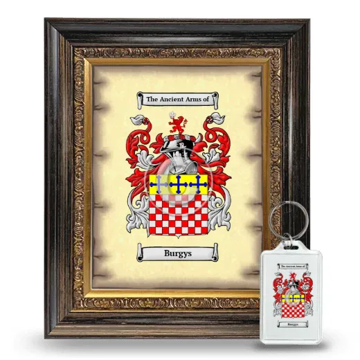 Burgys Framed Coat of Arms and Keychain - Heirloom