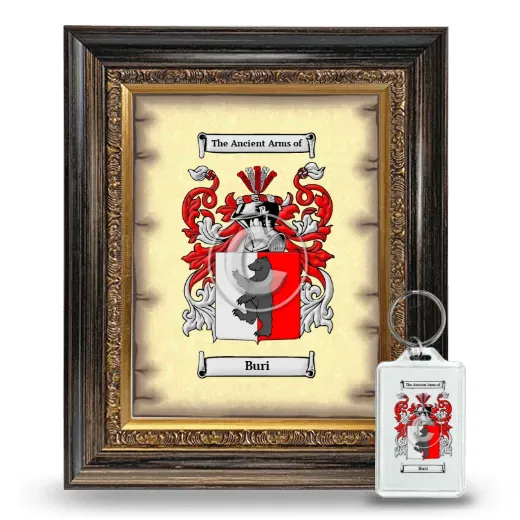 Buri Framed Coat of Arms and Keychain - Heirloom