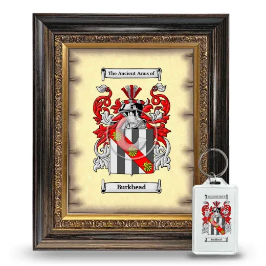 Burkhead Framed Coat of Arms and Keychain - Heirloom