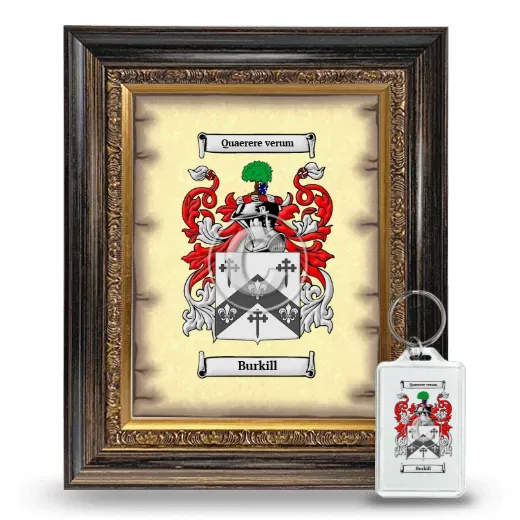 Burkill Framed Coat of Arms and Keychain - Heirloom