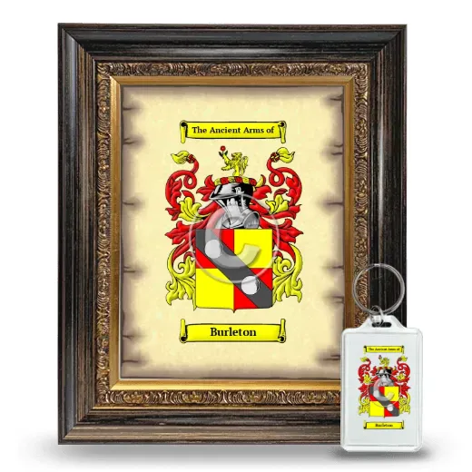 Burleton Framed Coat of Arms and Keychain - Heirloom