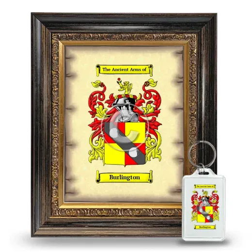 Burlington Framed Coat of Arms and Keychain - Heirloom