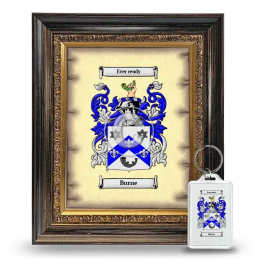 Burne Framed Coat of Arms and Keychain - Heirloom