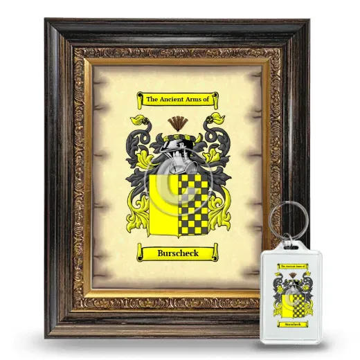 Burscheck Framed Coat of Arms and Keychain - Heirloom