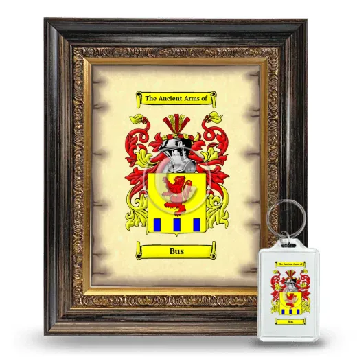 Bus Framed Coat of Arms and Keychain - Heirloom