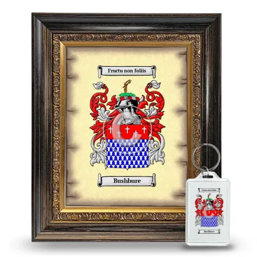 Bushbure Framed Coat of Arms and Keychain - Heirloom