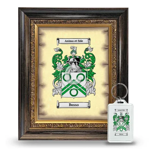 Busso Framed Coat of Arms and Keychain - Heirloom