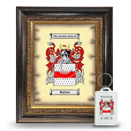 Butten Framed Coat of Arms and Keychain - Heirloom