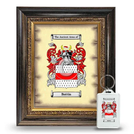 Buttin Framed Coat of Arms and Keychain - Heirloom