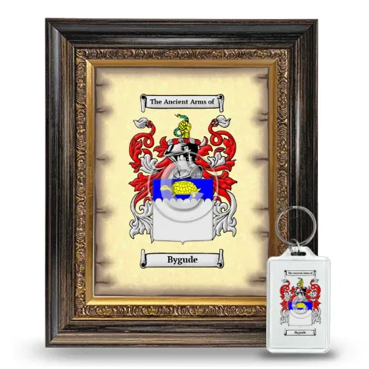 Bygude Framed Coat of Arms and Keychain - Heirloom