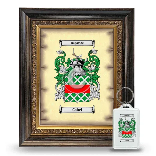 Cabel Framed Coat of Arms and Keychain - Heirloom