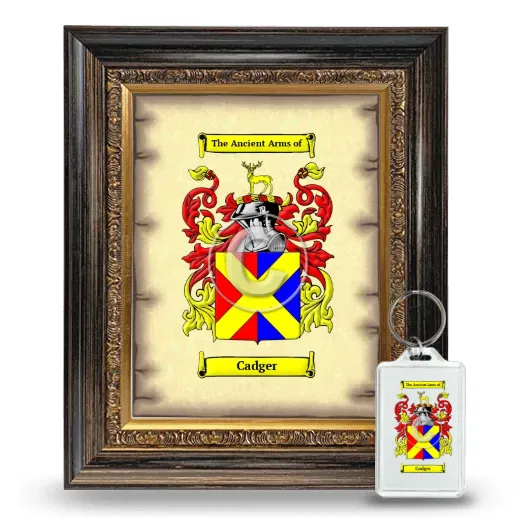 Cadger Framed Coat of Arms and Keychain - Heirloom