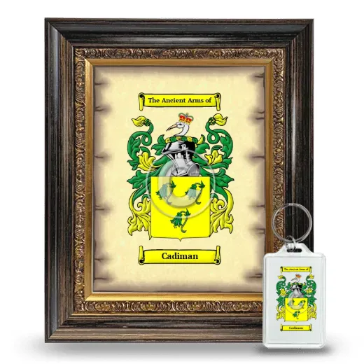 Cadiman Framed Coat of Arms and Keychain - Heirloom