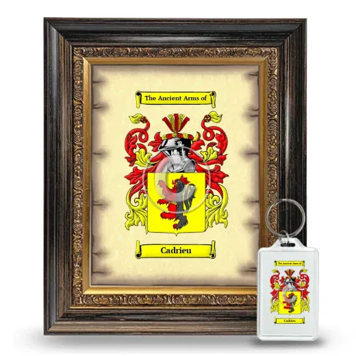 Cadrieu Framed Coat of Arms and Keychain - Heirloom