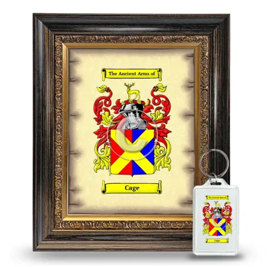 Cage Framed Coat of Arms and Keychain - Heirloom