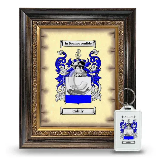 Cahily Framed Coat of Arms and Keychain - Heirloom