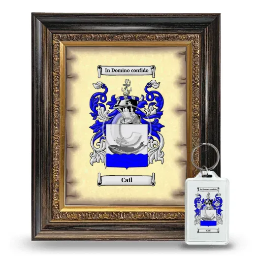 Cail Framed Coat of Arms and Keychain - Heirloom