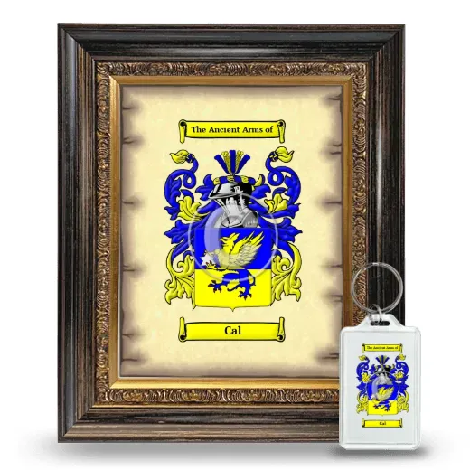 Cal Framed Coat of Arms and Keychain - Heirloom