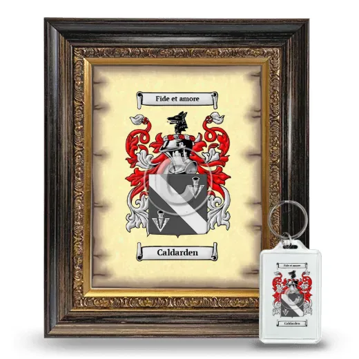 Caldarden Framed Coat of Arms and Keychain - Heirloom