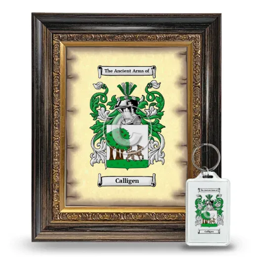 Calligen Framed Coat of Arms and Keychain - Heirloom