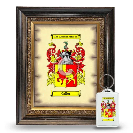 Callor Framed Coat of Arms and Keychain - Heirloom