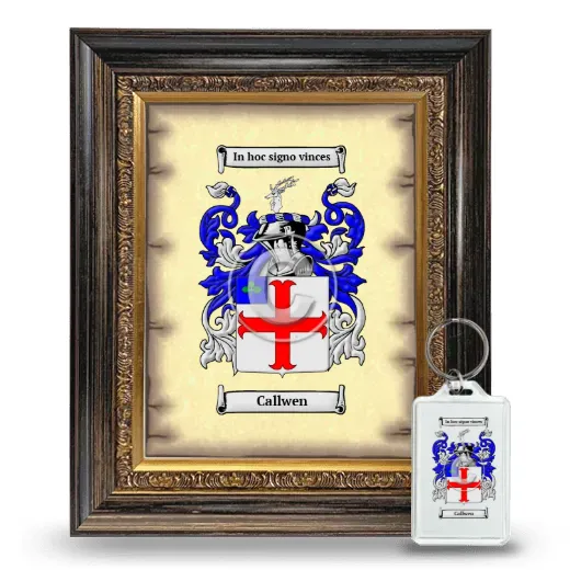 Callwen Framed Coat of Arms and Keychain - Heirloom