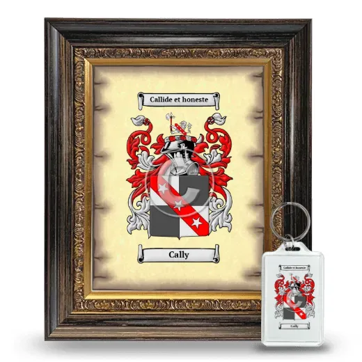 Cally Framed Coat of Arms and Keychain - Heirloom