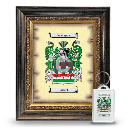 Calwel Framed Coat of Arms and Keychain - Heirloom
