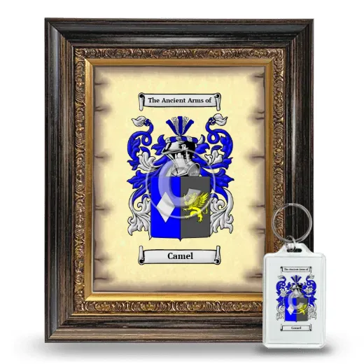 Camel Framed Coat of Arms and Keychain - Heirloom