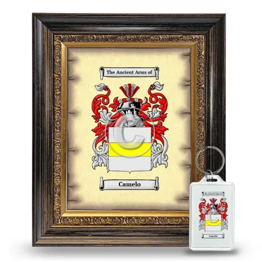Camelo Framed Coat of Arms and Keychain - Heirloom