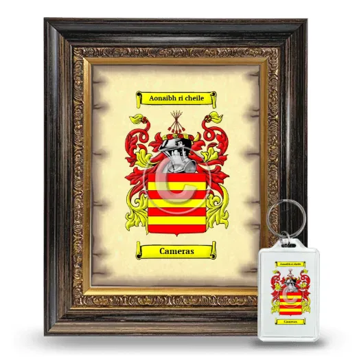 Cameras Framed Coat of Arms and Keychain - Heirloom