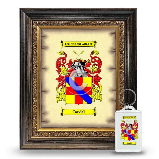 Candel Framed Coat of Arms and Keychain - Heirloom