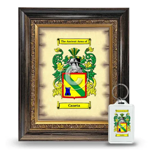 Caneta Framed Coat of Arms and Keychain - Heirloom