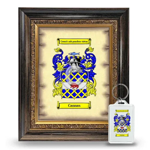 Cannas Framed Coat of Arms and Keychain - Heirloom