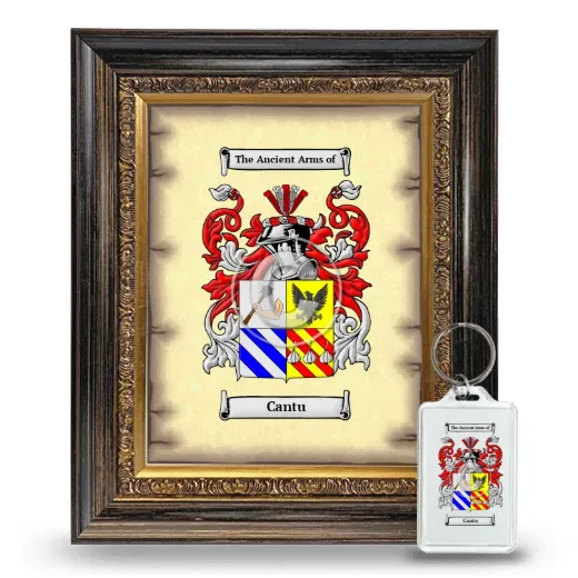 Cantu Framed Coat of Arms and Keychain - Heirloom