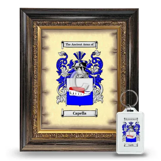 Capella Framed Coat of Arms and Keychain - Heirloom