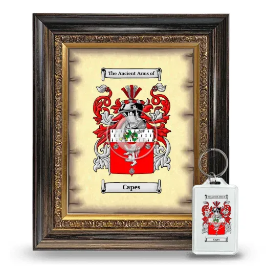 Capes Framed Coat of Arms and Keychain - Heirloom
