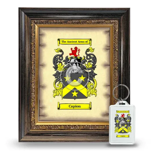 Capion Framed Coat of Arms and Keychain - Heirloom
