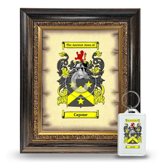 Capone Framed Coat of Arms and Keychain - Heirloom