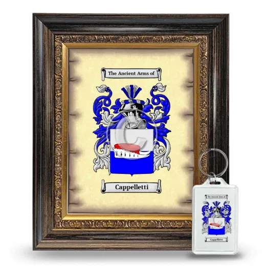 Cappelletti Framed Coat of Arms and Keychain - Heirloom