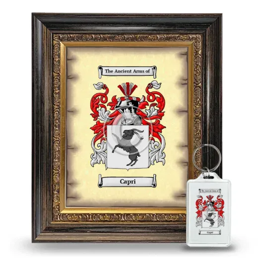 Capri Framed Coat of Arms and Keychain - Heirloom