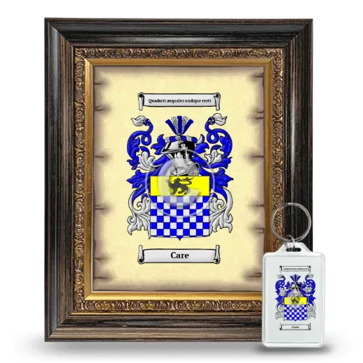 Care Framed Coat of Arms and Keychain - Heirloom